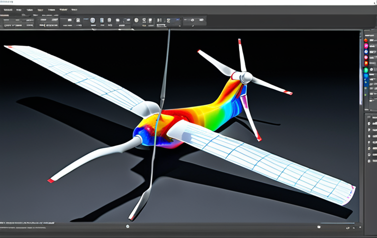 **Prompt:** "A vibrant, detailed CFD simulation of airflow around a wind turbine blade, highlighting areas of high and low pressure with color gradients. Include a translucent overlay showing the blade's geometry and a data visualization panel with key performance metrics. Style: Modern, scientific visualization."